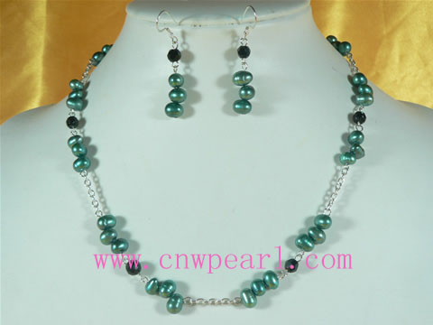 wholesale top drilled pearl jewelry necklace sets